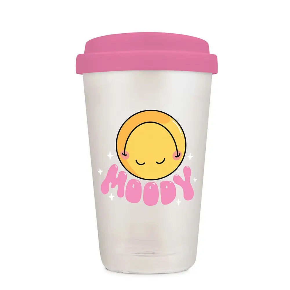 Moody Glass Tumbler with Silicone Lid