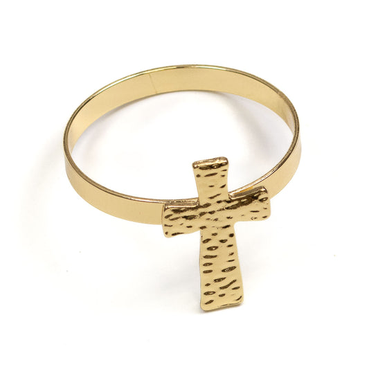 Hammered Cross Napkin Ring