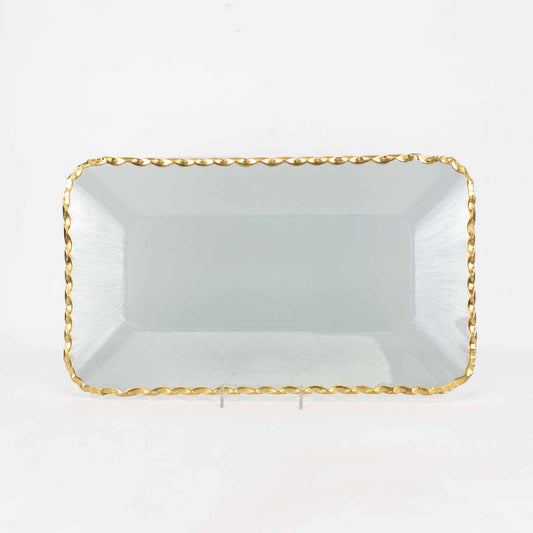 Cordova Gold Rim Rectangle Serving Platter