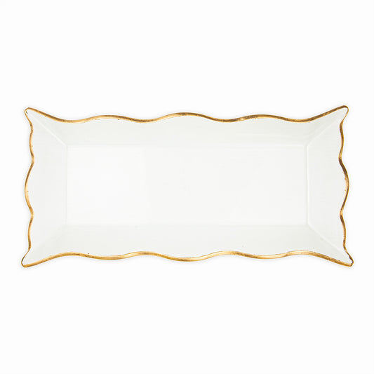 Chateau Gold Rim Rectangle Serving Platter