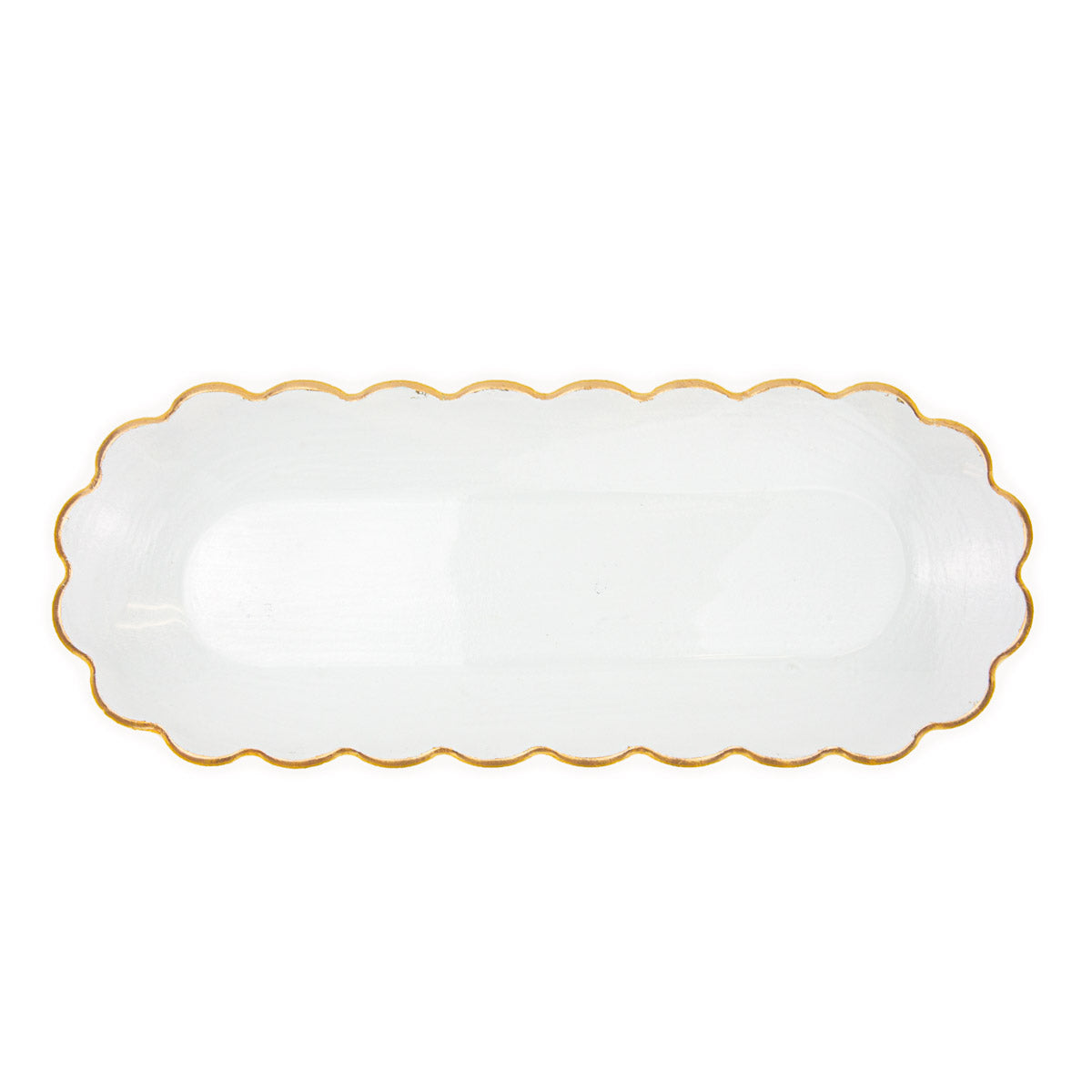 Chapelle Gold Rim Oval Serving Platter