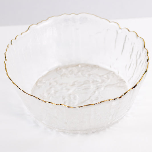 Marguerite Gold Rim Serving Bowl