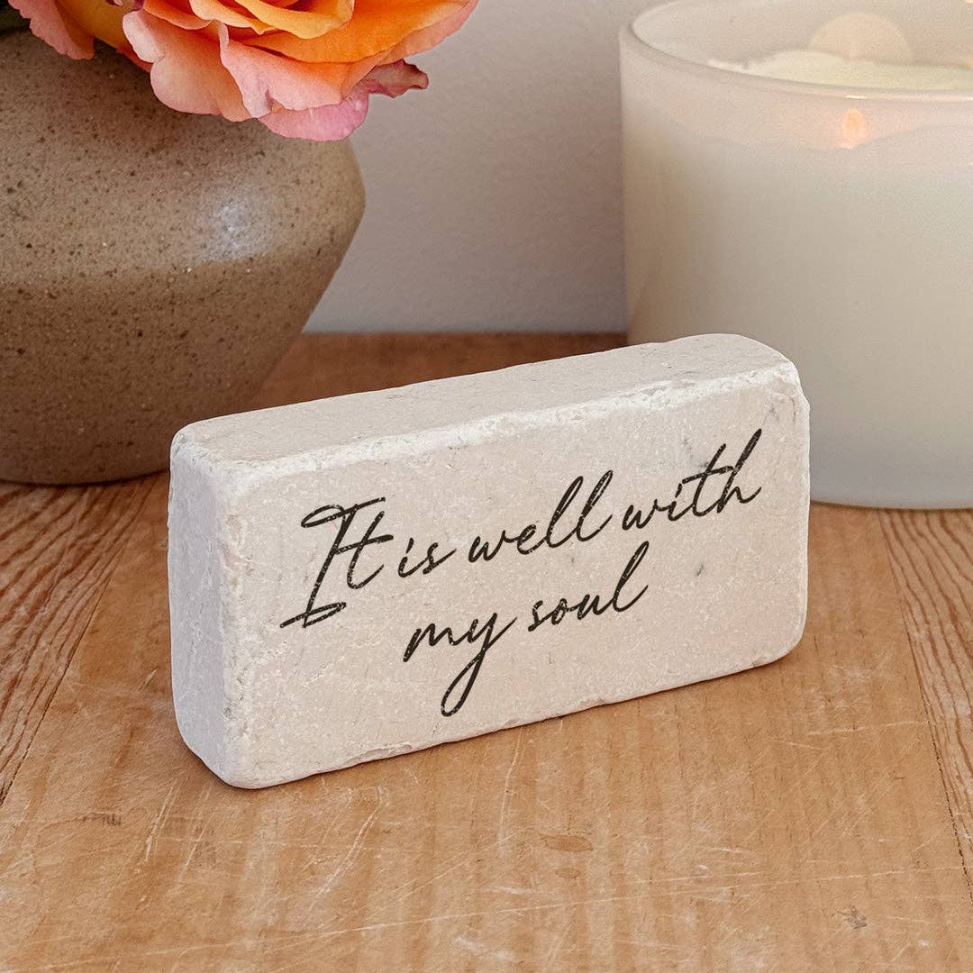 Art Scripture Stone It is well with my soul