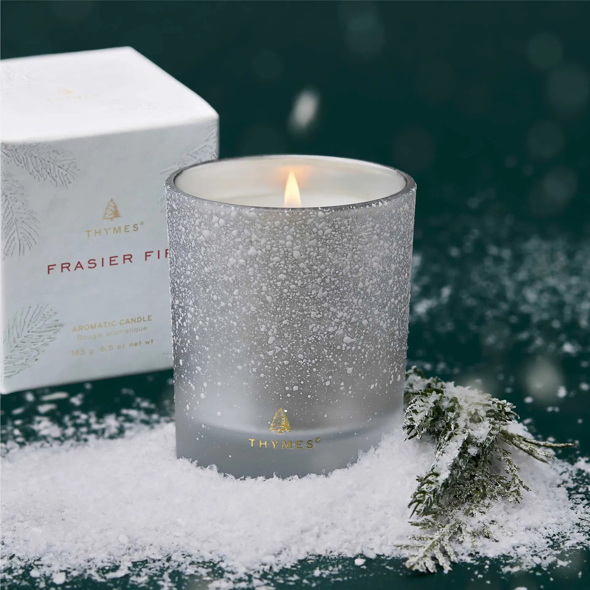6.5 oz Frasier Fir Flocked Poured Candle