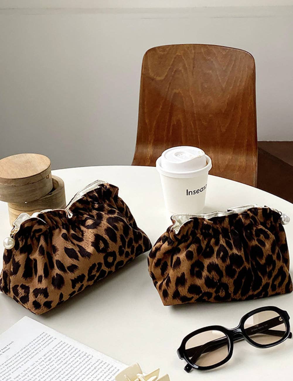 Vintage Leopard Cosmetic Bag