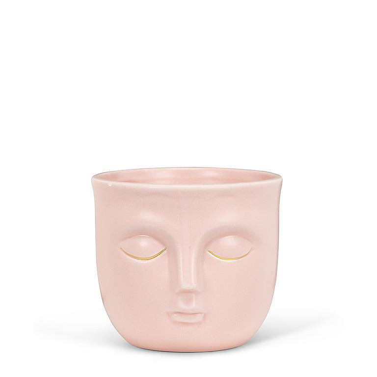 Pink Sleeping Face Planter