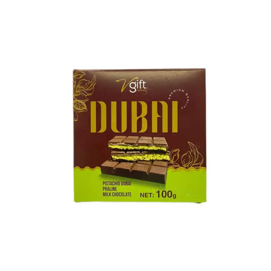 Pistachio Praline Dubai Chocolate Bar -100g