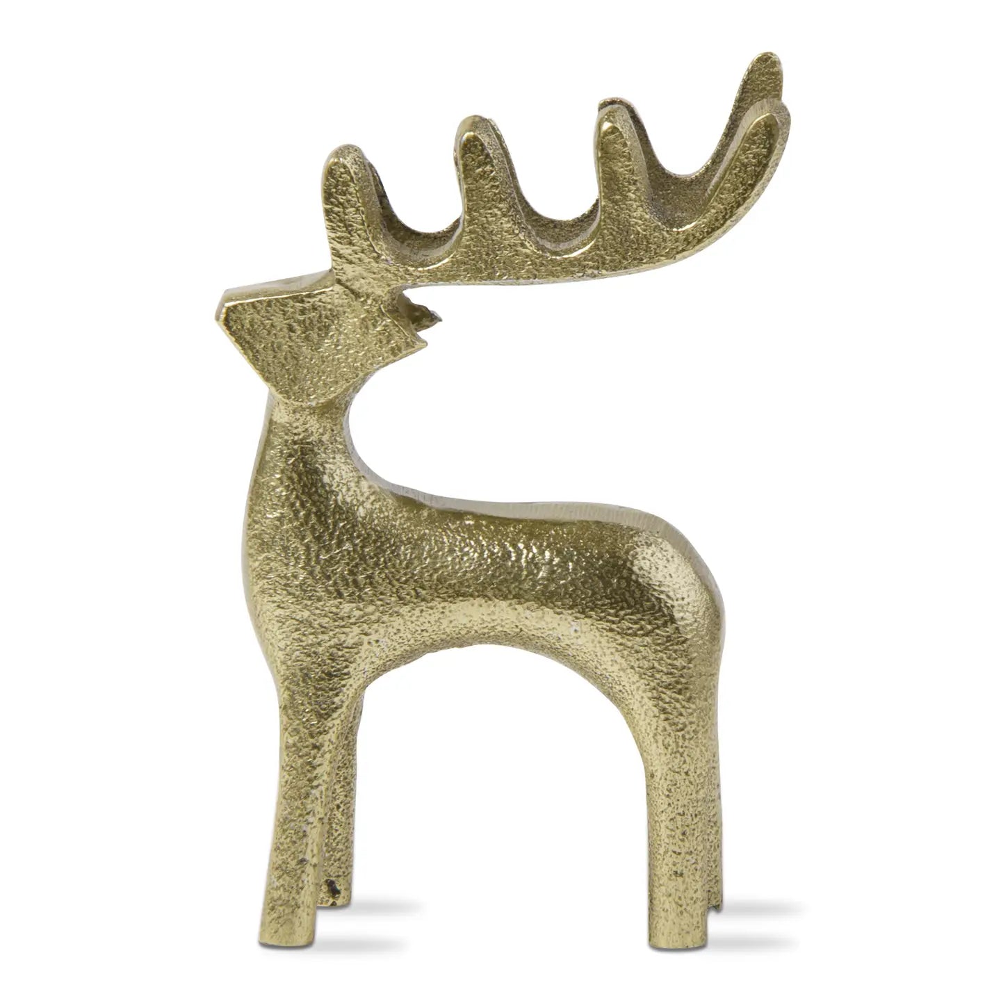 Gold Aluminum Reindeer Silhouette Figurine