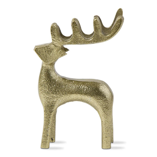 Gold Aluminum Reindeer Silhouette Figurine