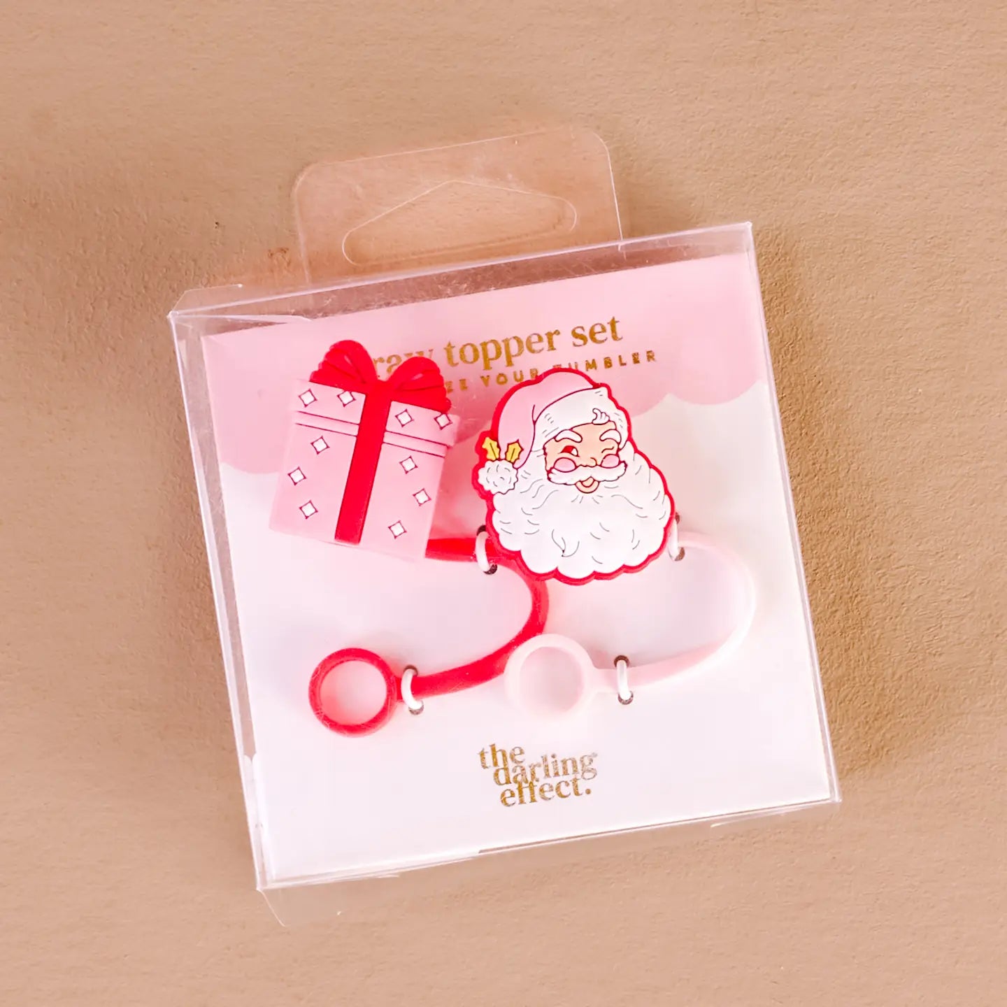 Straw Topper Set-Jolly Santa