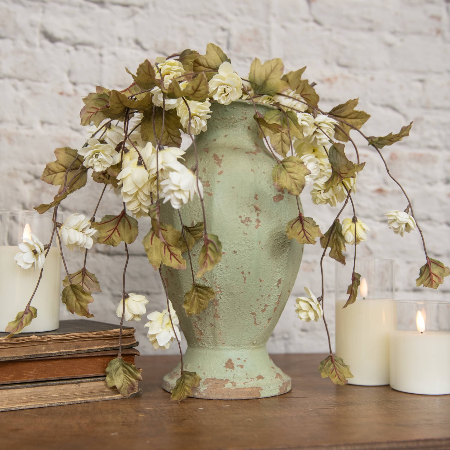 13" Light Green Decorative Vase