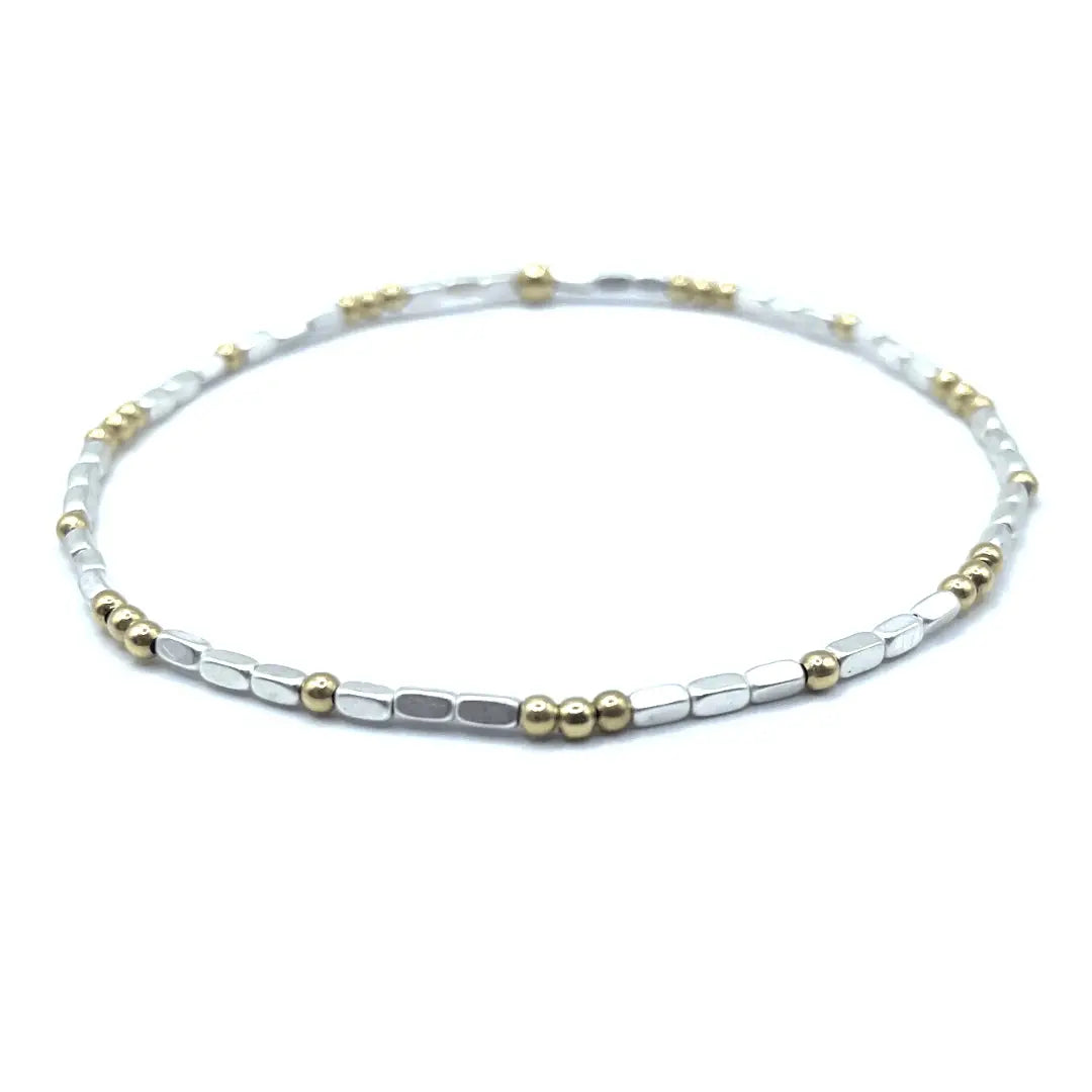 2mm Harbor Silver + Gold Bracelet