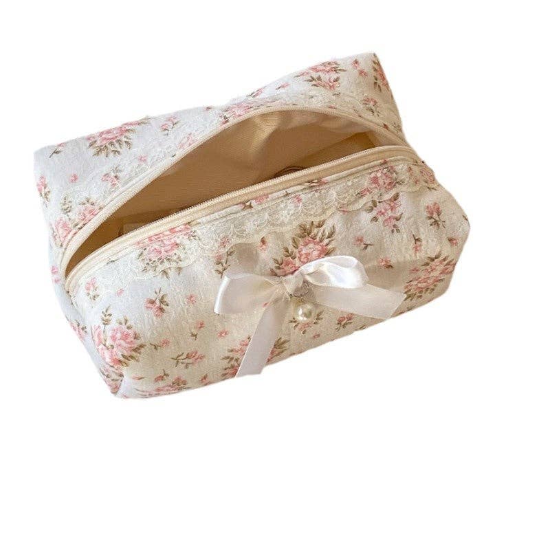 Pink Bow Makeup Bag