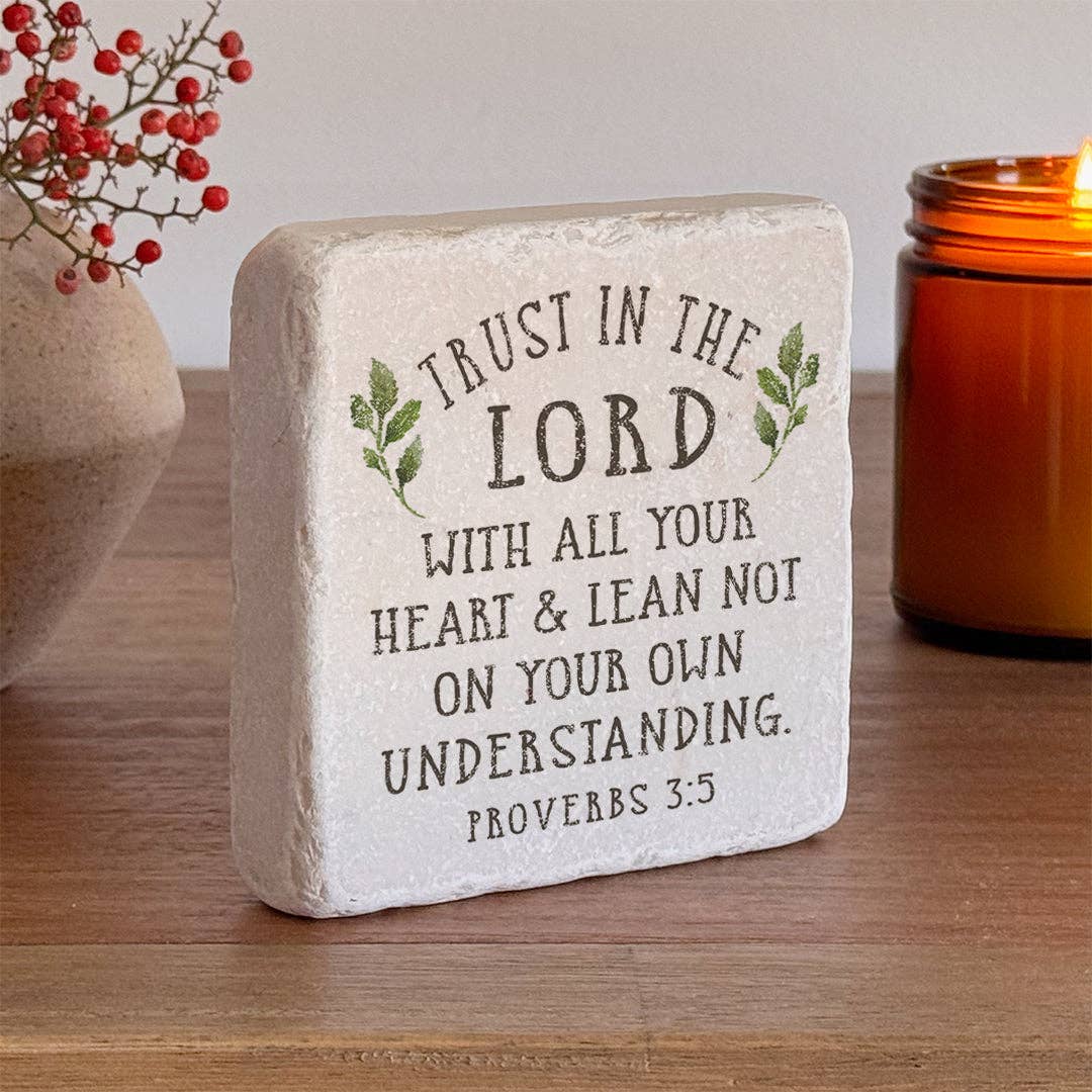 Art Scripture Stone Proverbs 3:5