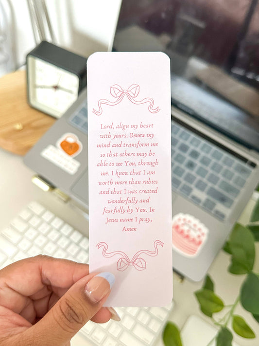 Pink Prayer Bookmark