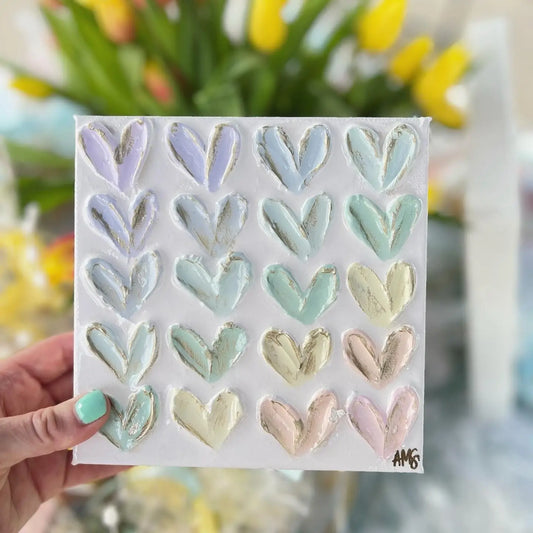 Pastel Heart Painting