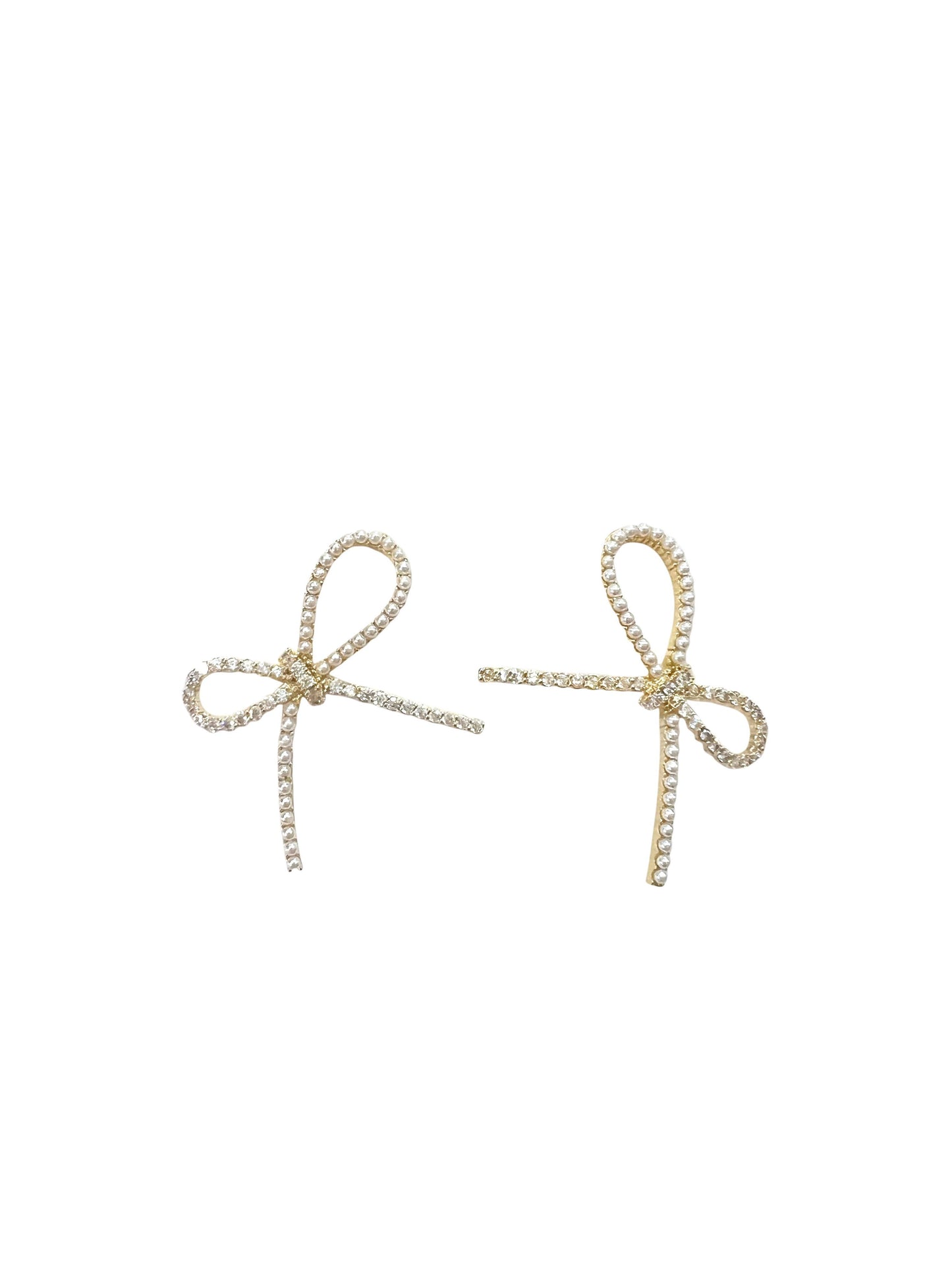 Pearl Bow Earrings