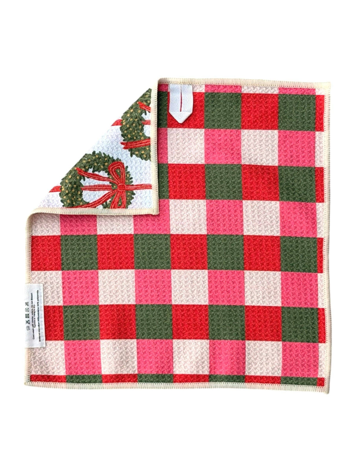 Wrapped in Wreaths: Reversible Washcloth
