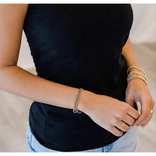 BOHO Bracelet Stack in Bronze + Gold Filled