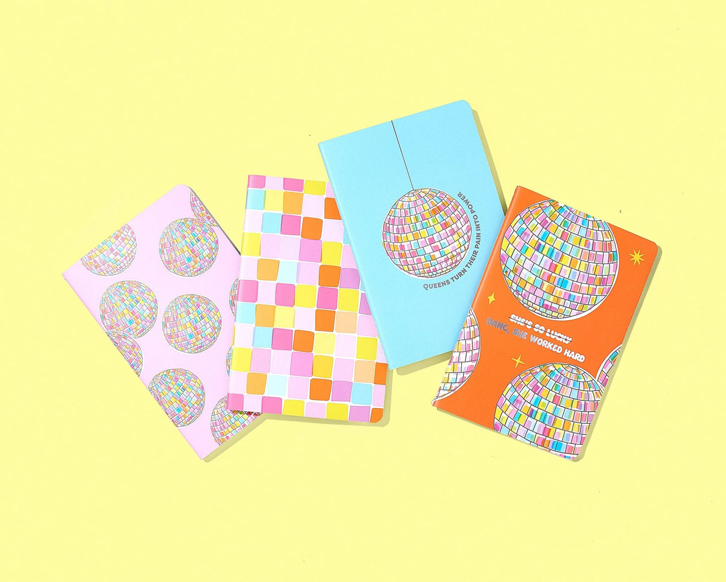 Mini Disco Ball Notebook 4 Piece Set