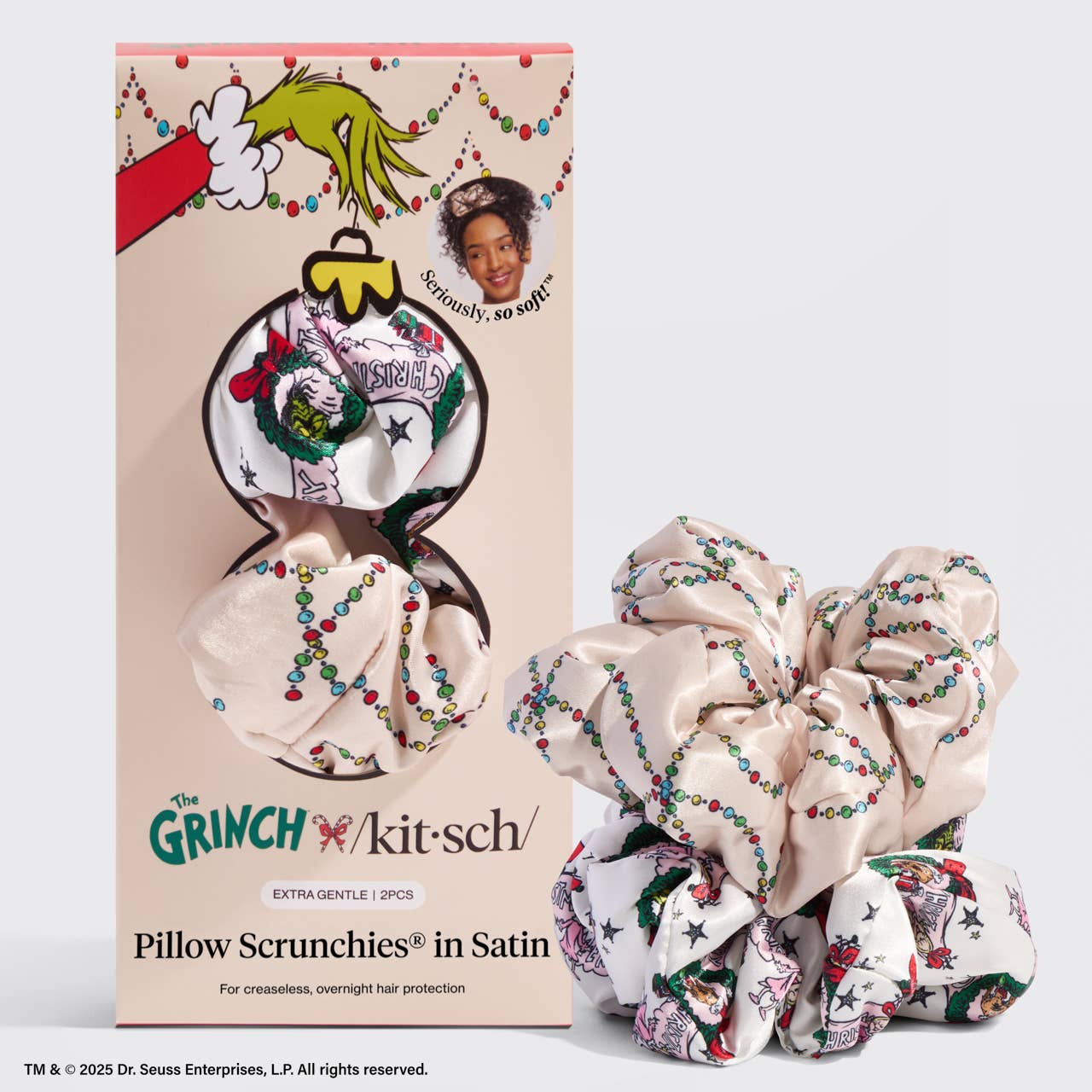 The Grinch x Kitsch Satin PillowScrunchies®