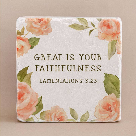 Art Scripture Stone Lamentations 3:23