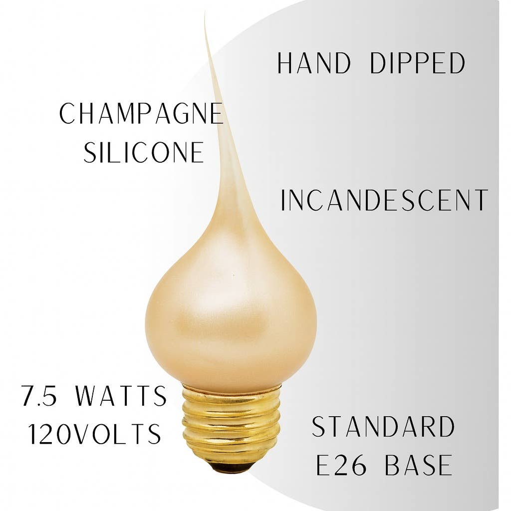 Pearlized Silicone Dipped Standard Flame Bulb