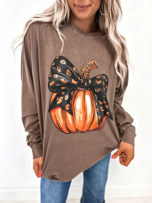 Leopard Pumpkin Graphic Tee