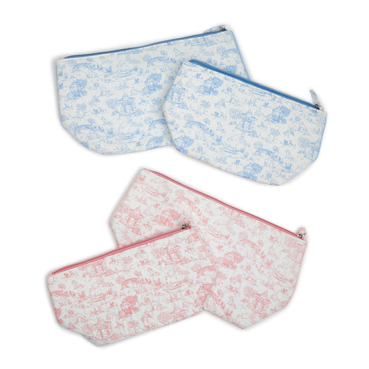 Toile Multipurpose Pouches Set of Two