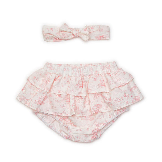 Ruffled Diaper Cover & Headband Set