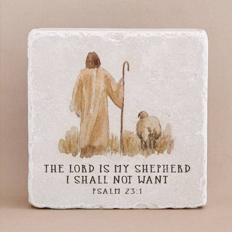 Art Scripture Stone Psalm 23:1