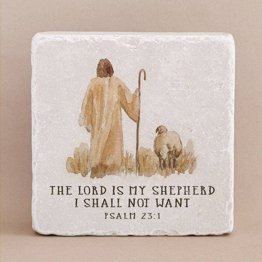 Art Scripture Stone Psalm 23:1