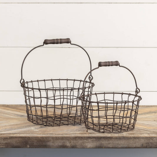 Wire Baskets with Handle