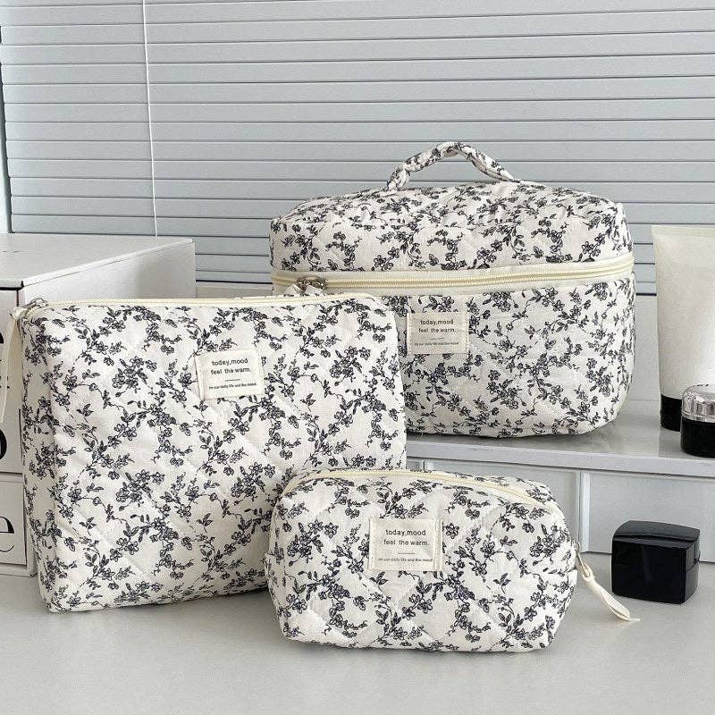 Floral Block Make Up Bag