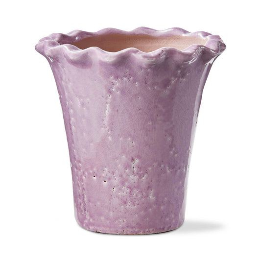 Large Lavender Ruffle Rim Planter