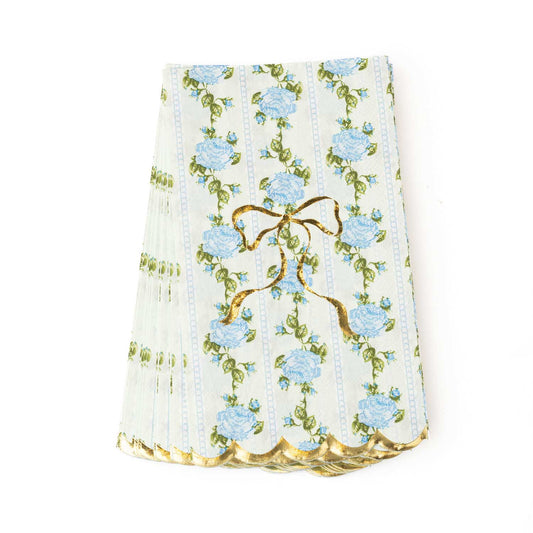 Vintage Rose Mint Paper Guest Towel Packs