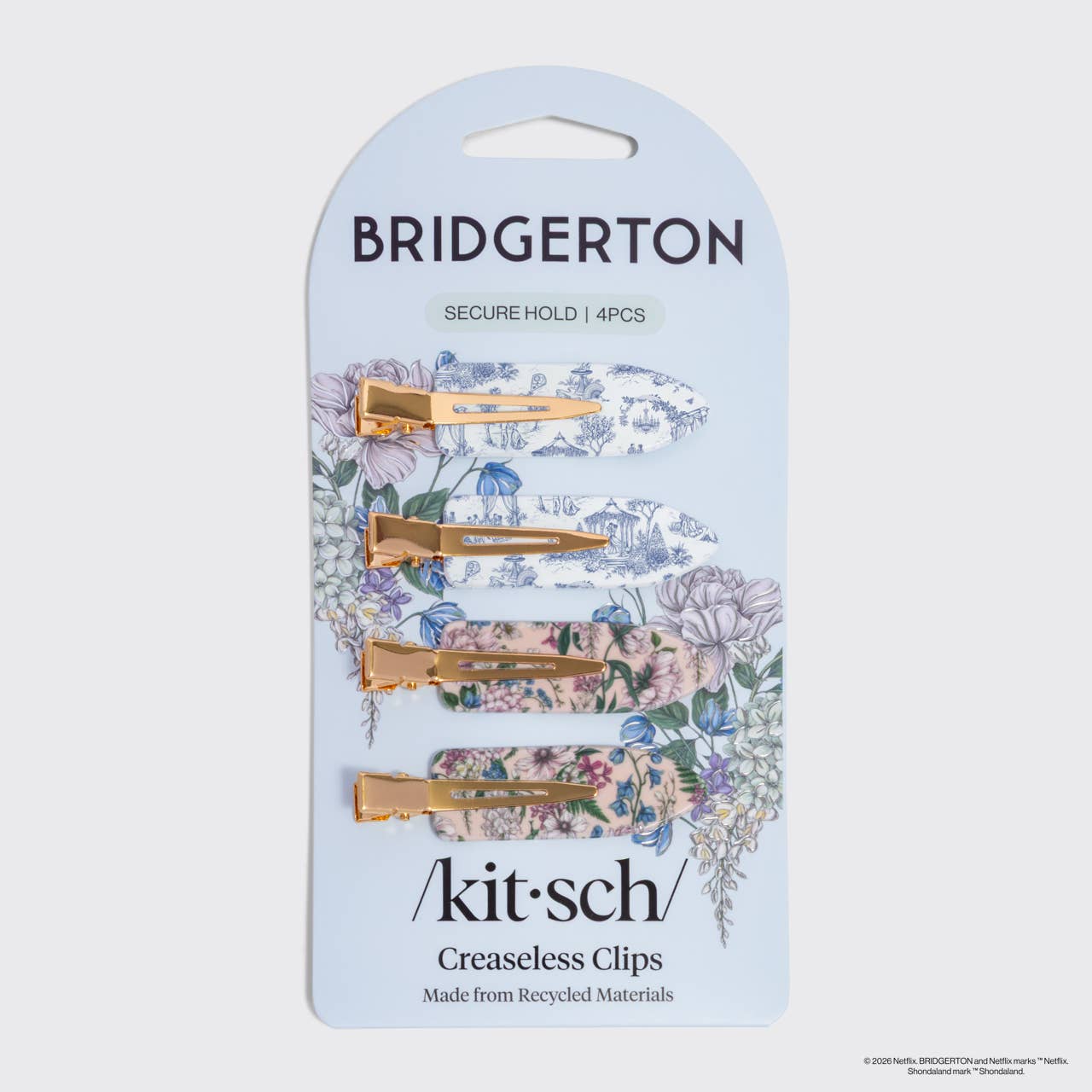 Bridgerton Creaseless Clips in Toile in Bloom