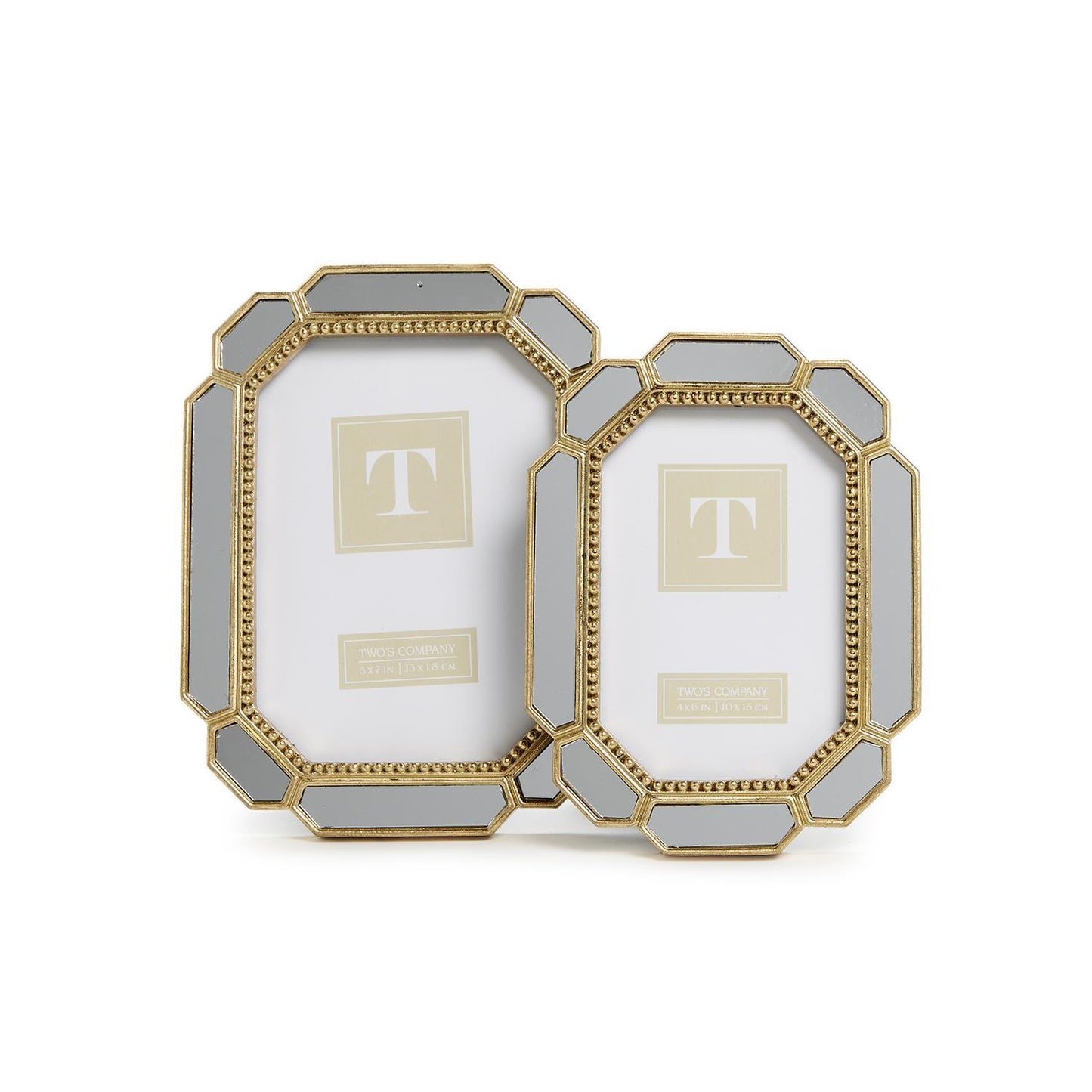 Gold & Mirrored Beveled Frame