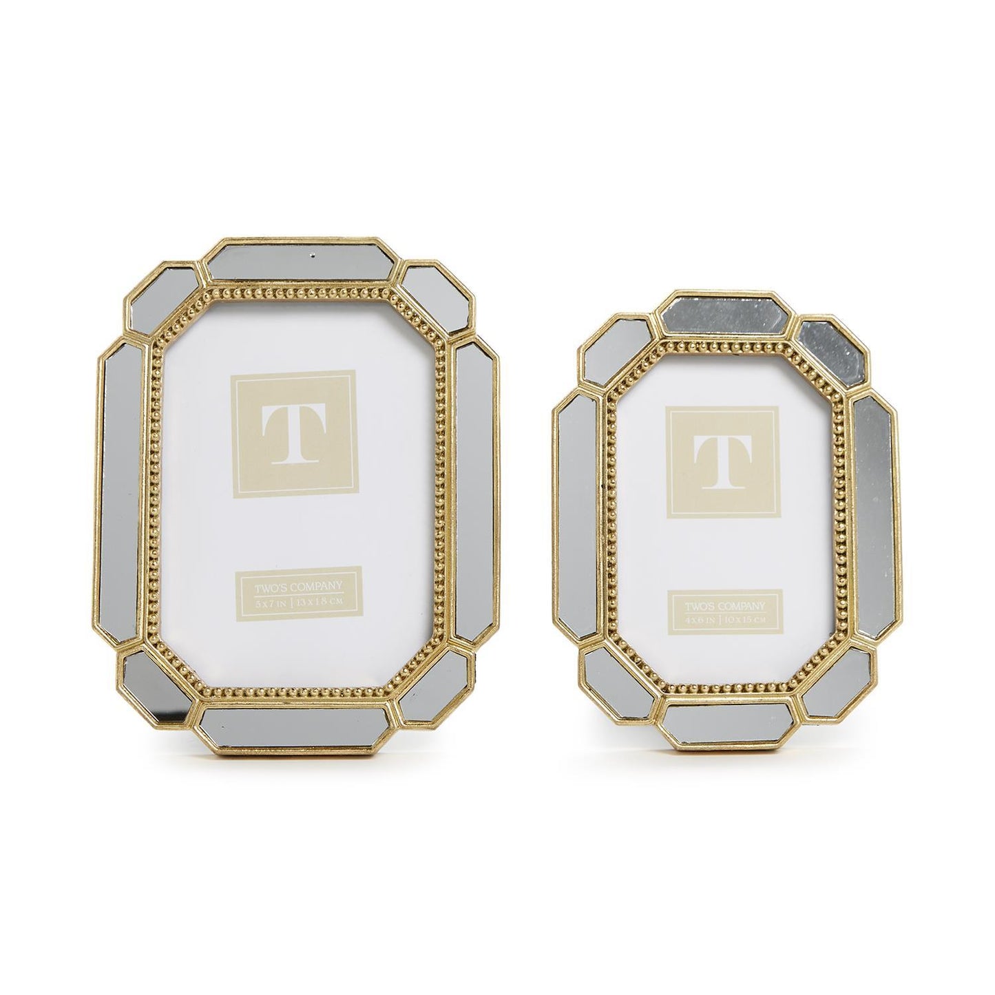 Gold & Mirrored Beveled Frame
