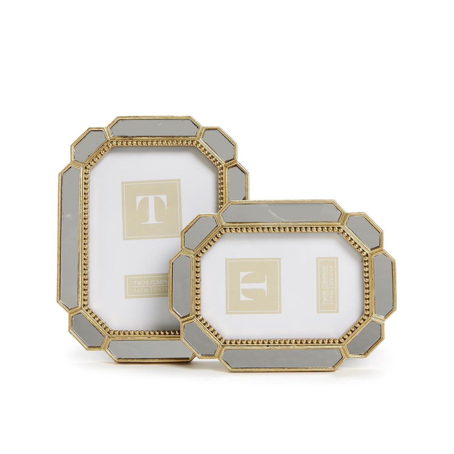 Gold & Mirrored Beveled Frame