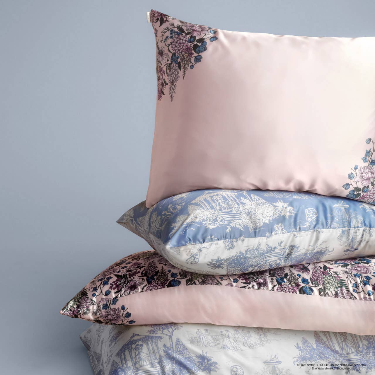 Bridgerton x Kitsch Satin Pillowcase in Wisteria - King