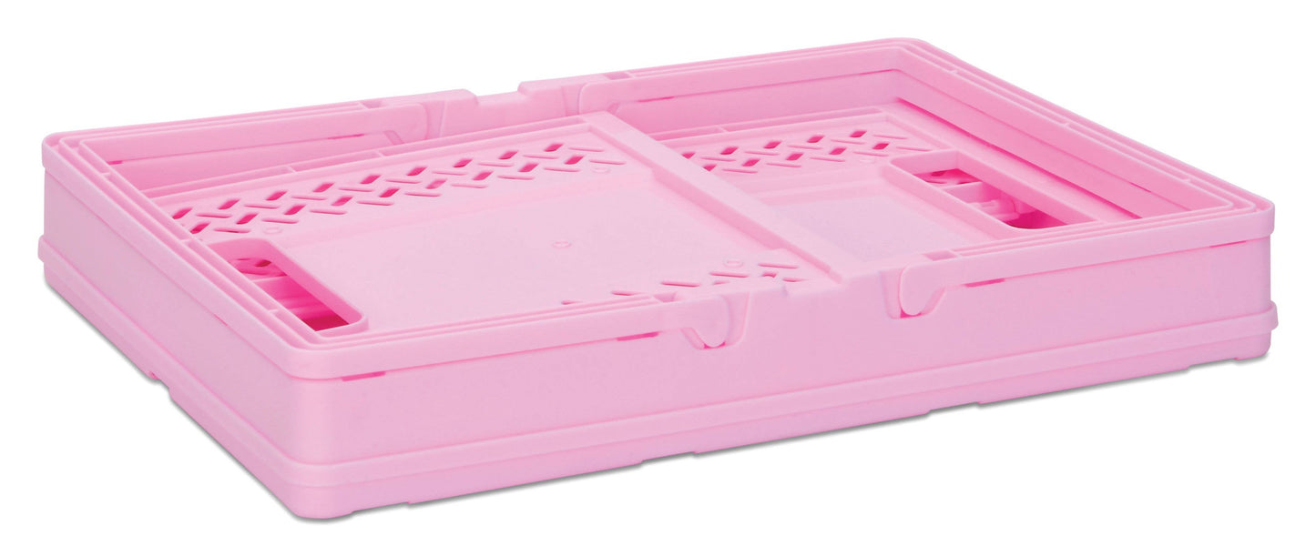 Pink Foldable Storage Crate