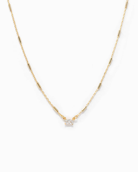 Baguette CZ Pendant Necklace
