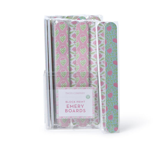 Floral Block Print Emery Board