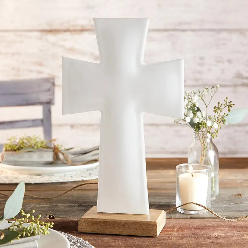 10" Enamel Standing Cross