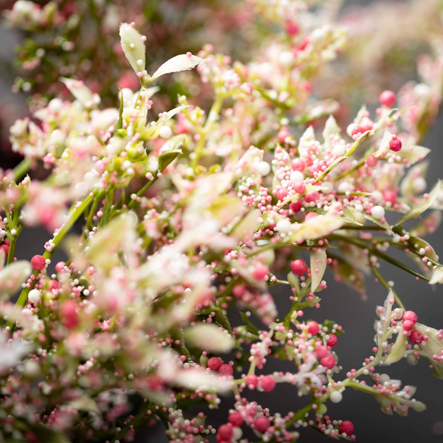 Pink Fern & Fumaria Leaf Half Ball