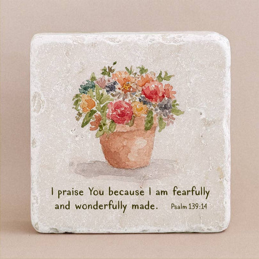 Art Scripture Stone Psalm 139:14
