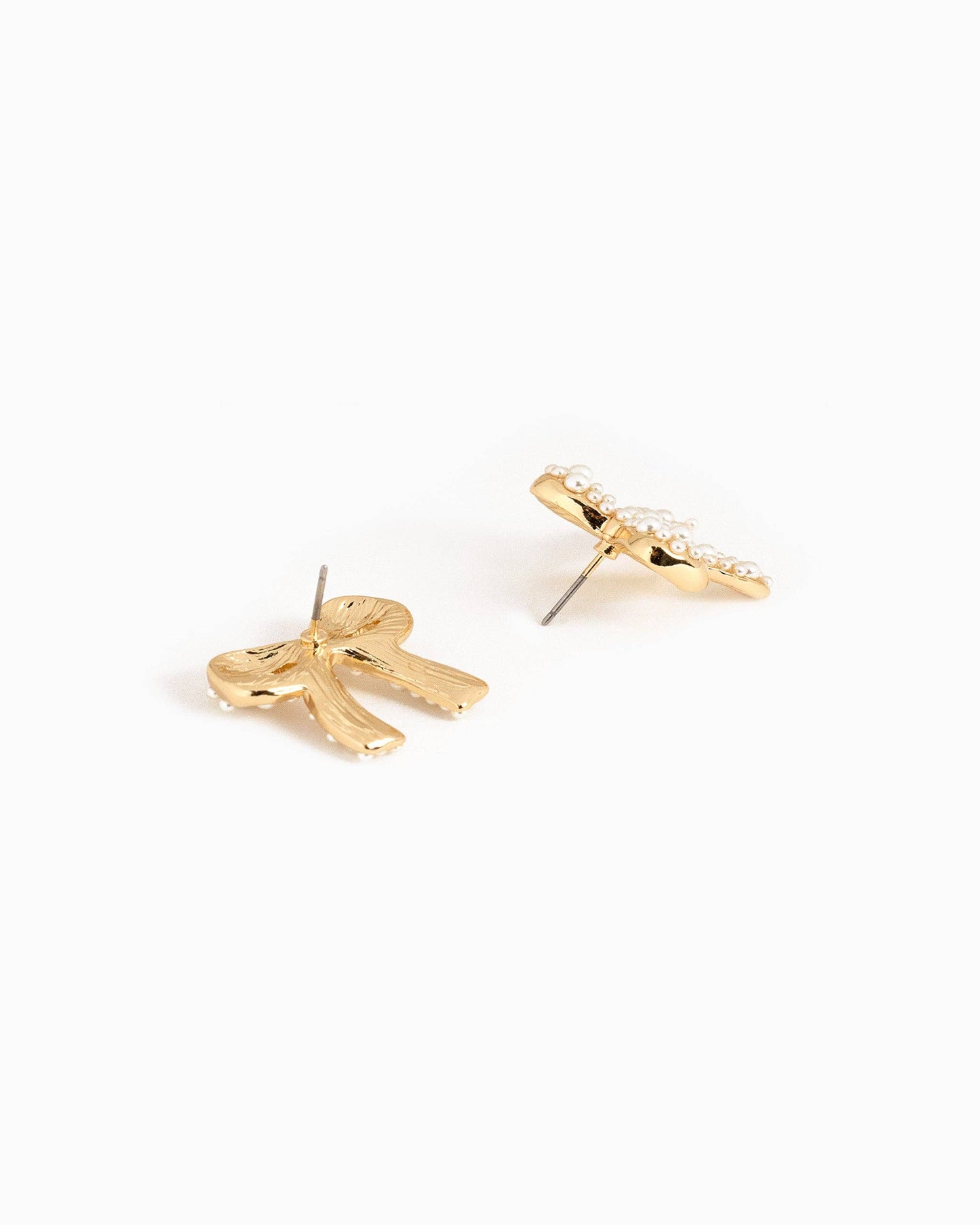 Pearl Pave Bow Earrings