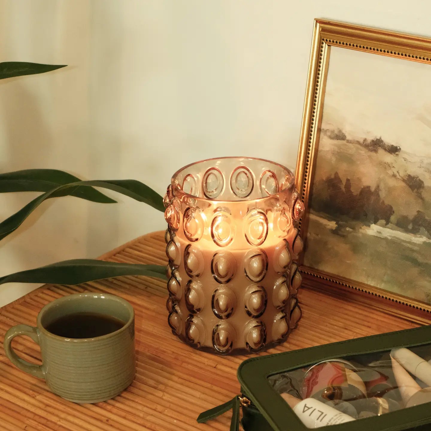 Large Hobnail Candle