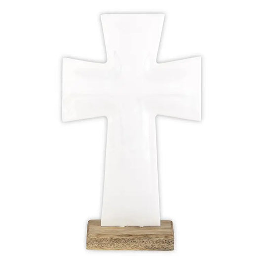 10" Enamel Standing Cross